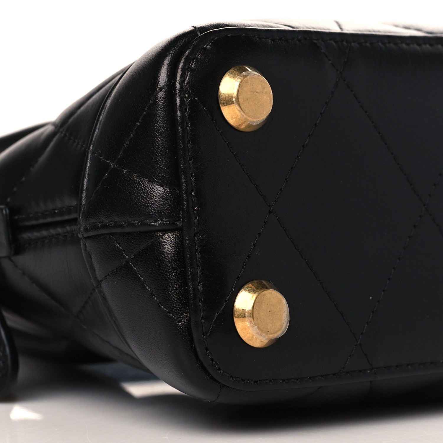 Balenciaga Nappa Calfskin Quilted XXS Ville Top Handle Bag Black 9 of 10