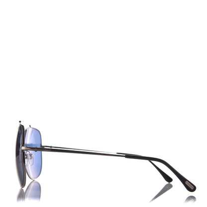 Tom Ford Chase Sunglasses TF586 Blue Silver 3 of 9
