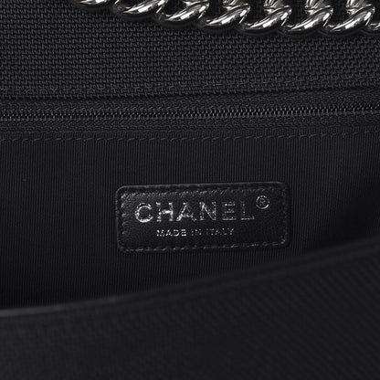 Chanel Canvas Quilted New Medium Fluo Boy Flap Black Grey Yellow 5 of 9