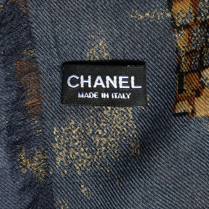 Chanel Cashmere Mosaic CC Logo Scarf 5 of 5