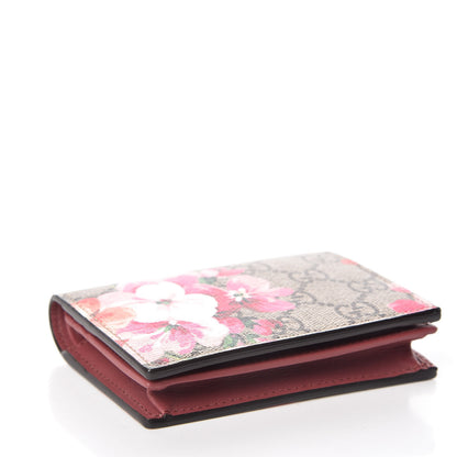 Gucci GG Supreme Monogram Blooms Card Case Beige Multicolor Dry Rose 4 of 10