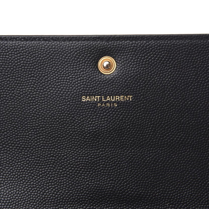 Saint Laurent Grain De Poudre Classic Monogram Cassandre Wallet Black 5 of 8