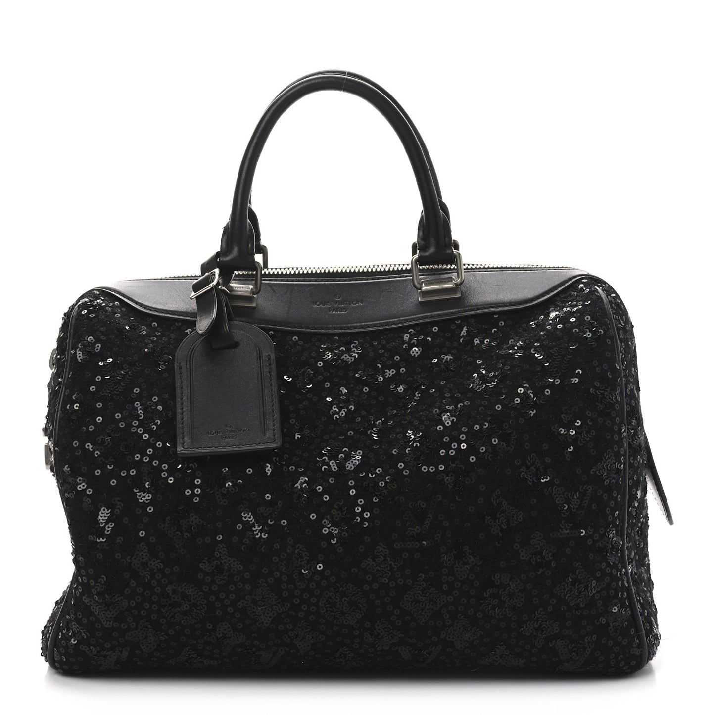 Sequin Monogram Sunshine Express Speedy Black
