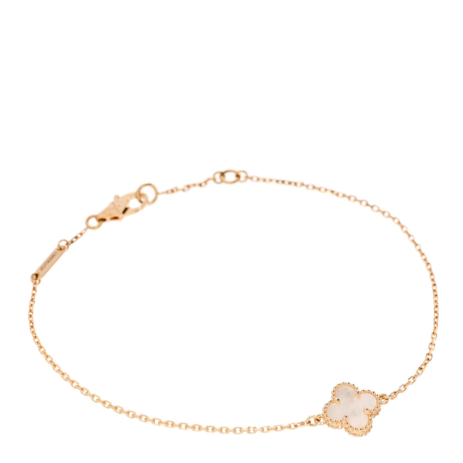 Van Cleef & Arpels 18K Yellow Gold Mother of Pearl Sweet Alhambra Bracelet 1 of 5