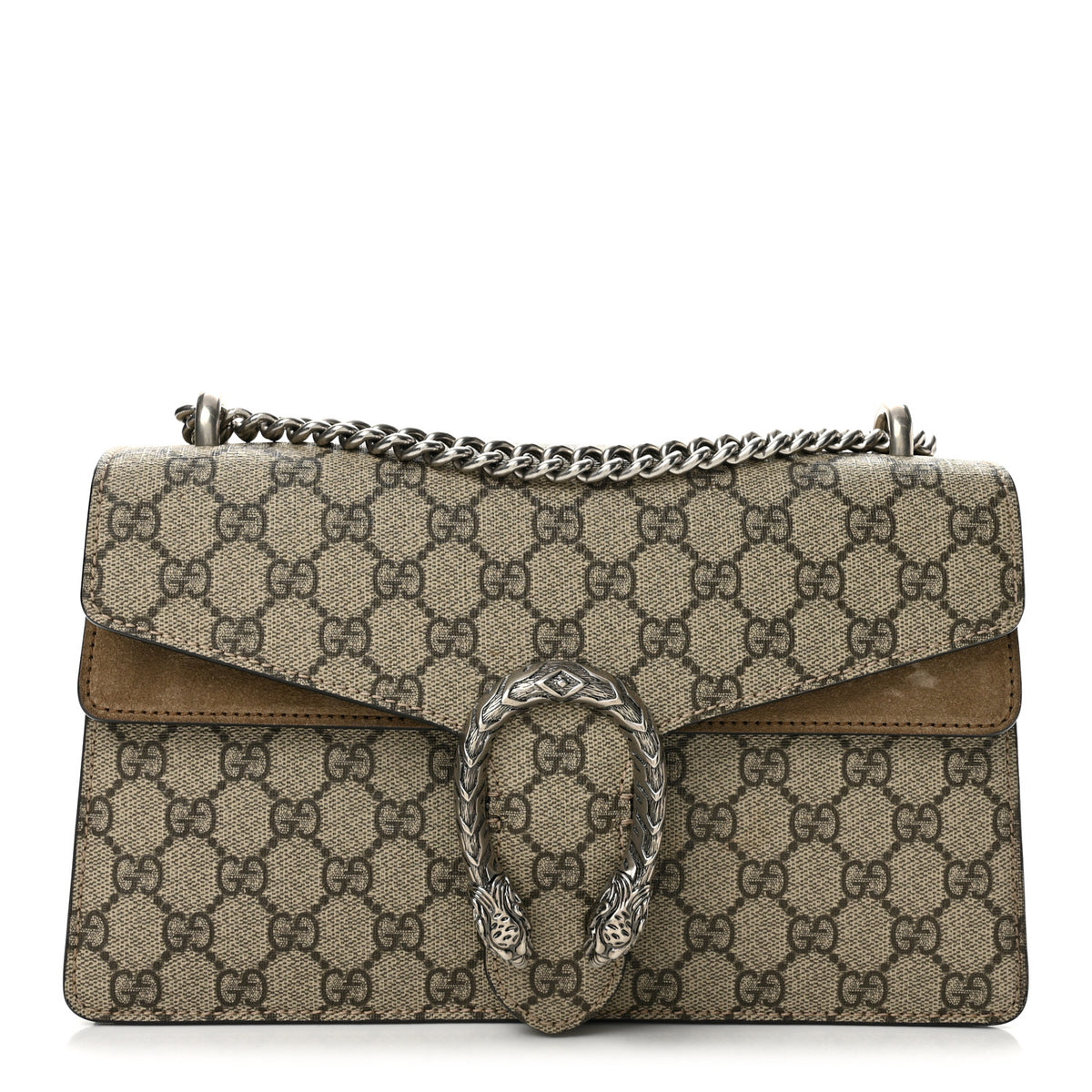 GG Supreme Monogram Small Dionysus Shoulder Bag Taupe