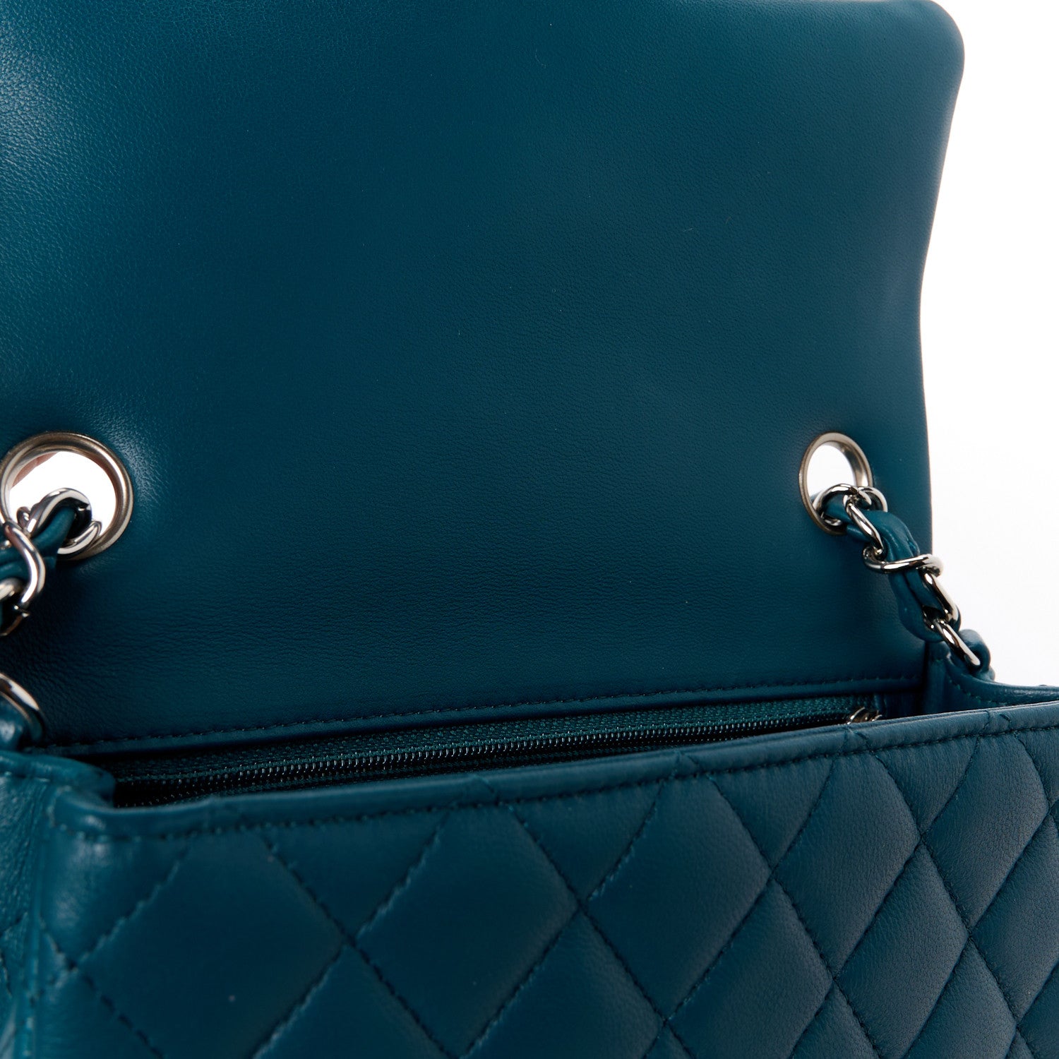 Chanel Lambskin Quilted Mini Rectangular Flap Blue 12 of 12
