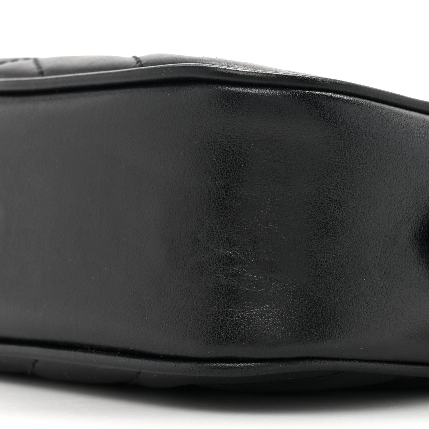 Gucci Calfskin Matelasse Mini GG Marmont Chain Shoulder Bag Black 9 of 11