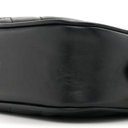 Gucci Calfskin Matelasse Mini GG Marmont Chain Shoulder Bag Black 9 of 11