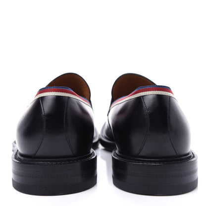 Gucci Calfskin Mens Web Sylvie Loafers 10.5 Black 7 of 12