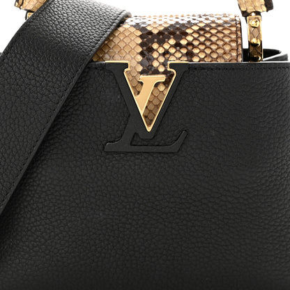 Louis Vuitton Taurillon Snakeskin Mini Capucines Black 7 of 12