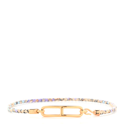 Hermes Silk Printed Astrologie Nouvelle Roulis Double Tour Bracelet T1 Lilas 1 of 4
