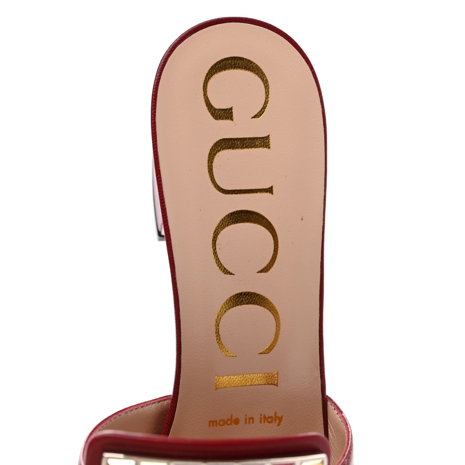 Gucci Malaga Kid Crystal Square G Madelyn Mules 38.5 Romantic Cerise 7 of 10