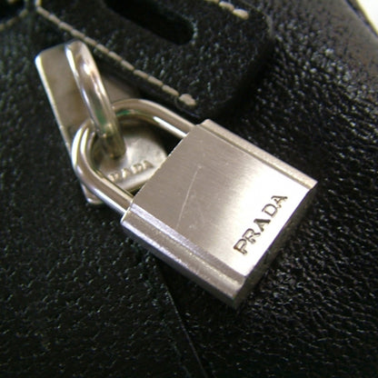 Prada Leather Bowler Tote Black 8 of 12