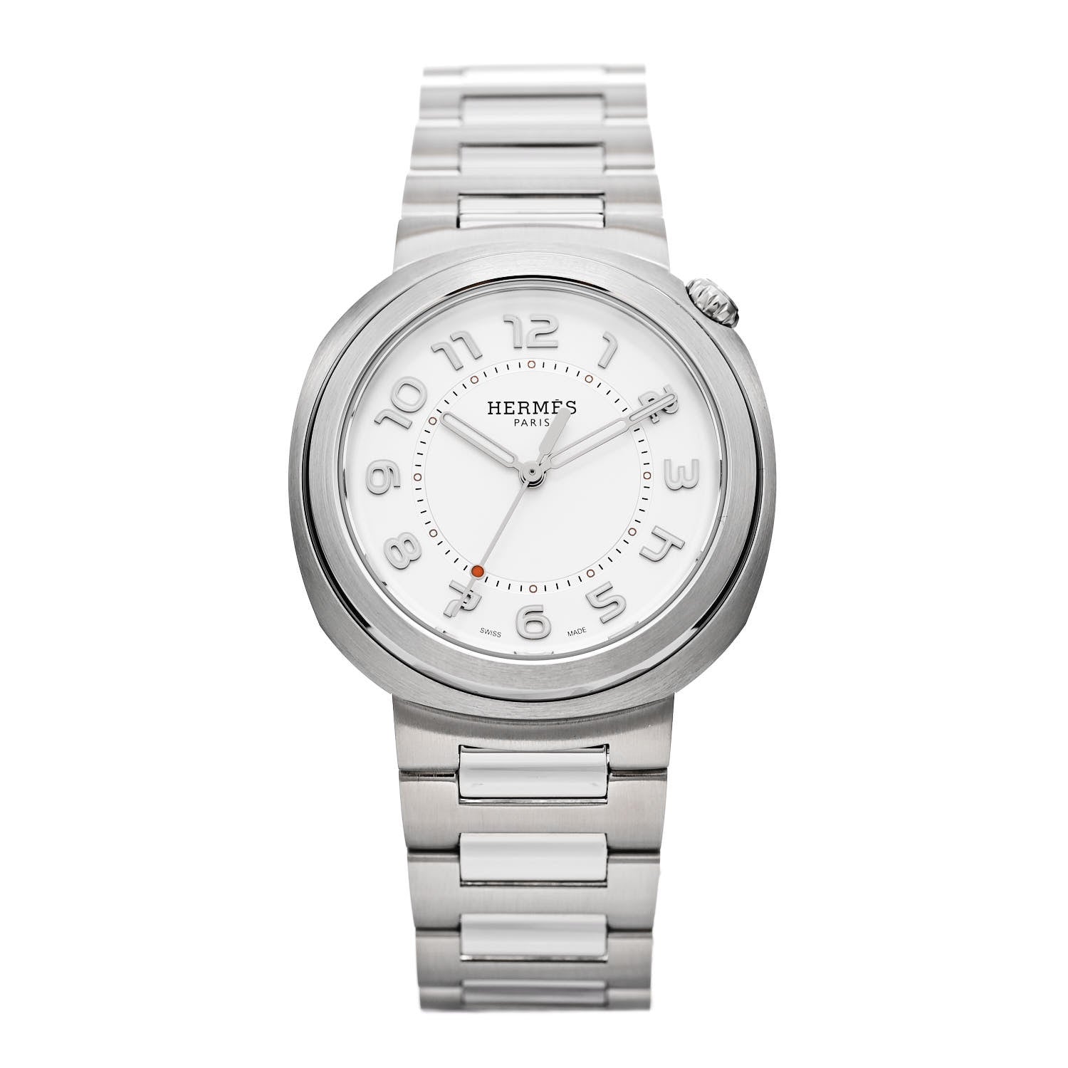Hermes Stainless Steel 36mm Cut Automatic Watch 1 of 5