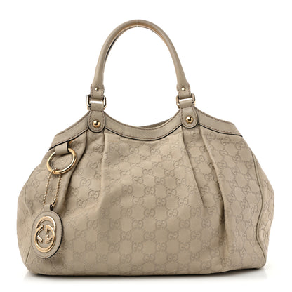 Gucci Guccissima Medium Sukey Tote Mystic White 1 of 16