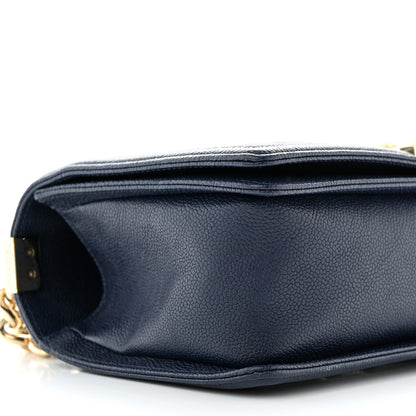 Chanel Caviar Chevron Quilted Medium Boy Flap Navy 9 of 11