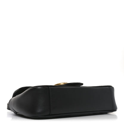 Gucci Calfskin Matelasse Mini GG Marmont Shoulder Bag Black 4 of 10
