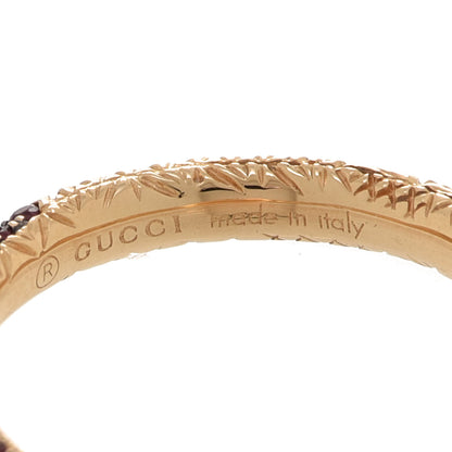 Gucci 18K Yellow Gold Black Diamond Topaz Sapphire Ouroboros Snake Ring 50 5.25 4 of 5