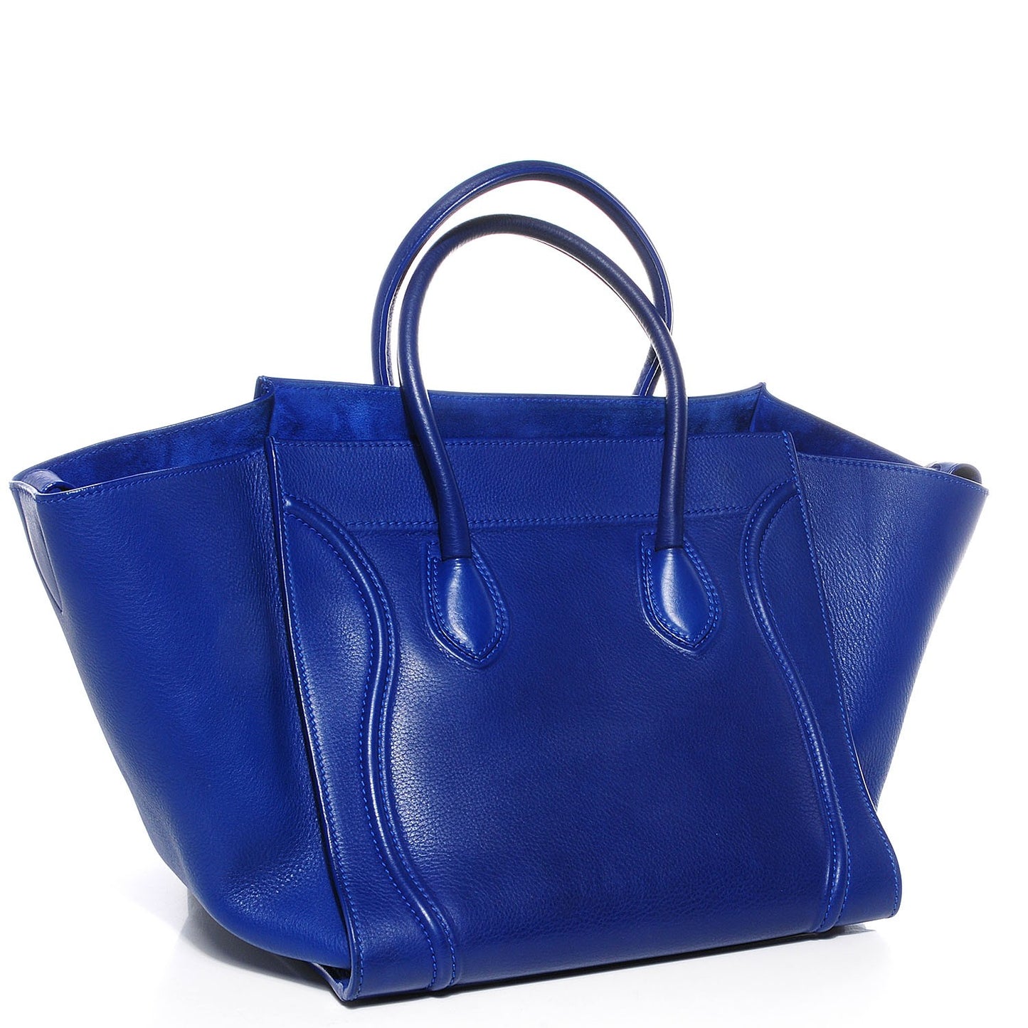 Supple Calfskin Medium Phantom Luggage Cobalt