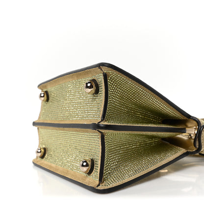 Fendi Crystal Vitello Laminato FF Petite Peekaboo I SEE U Satchel Crystal Platinum Light Gold 9 of 9