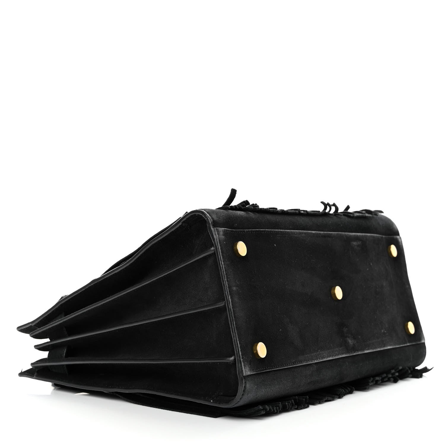 Saint Laurent Suede Fringe Small Sac De Jour Black 4 of 21