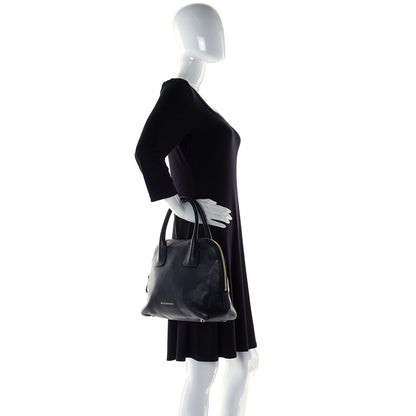 Burberry London Grainy Calfskin Small Greenwood Bowling Bag Black 2 of 8