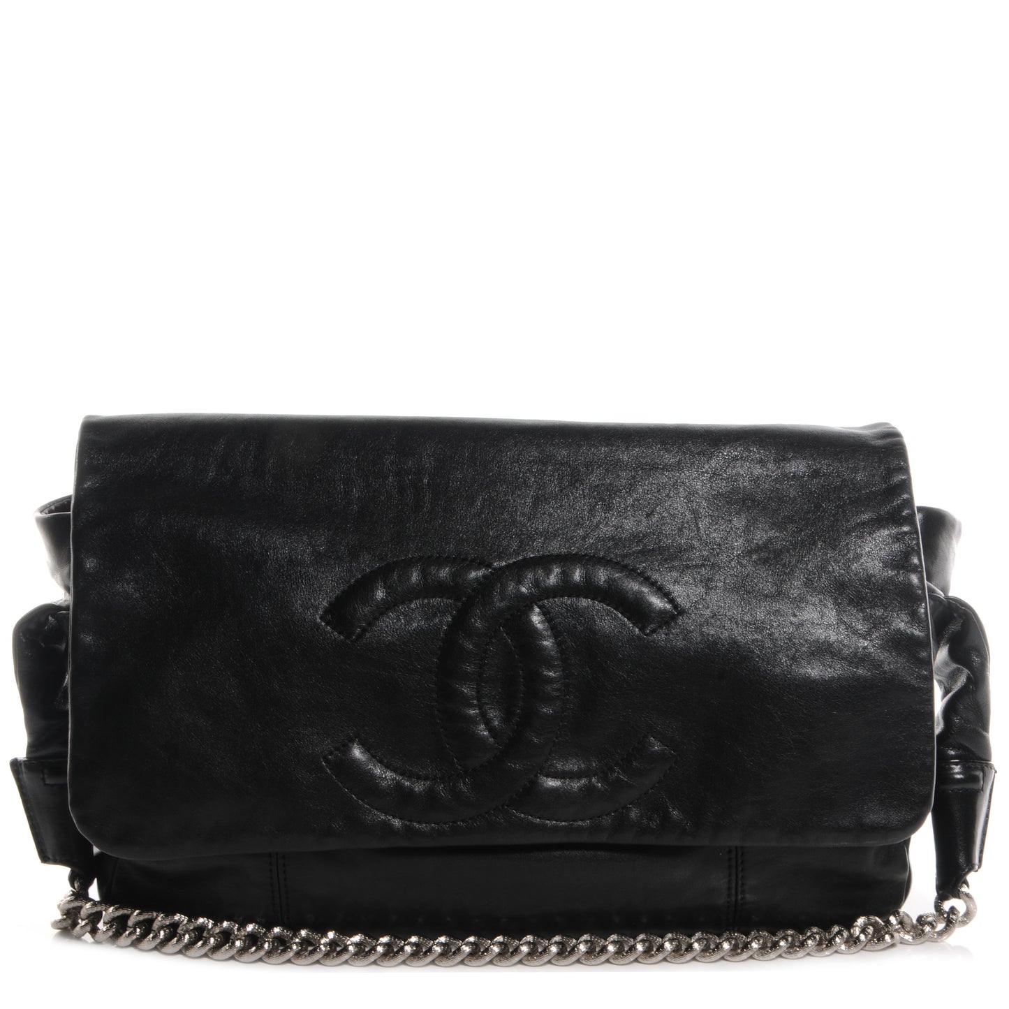 Calfskin Rodeo Flap Bag Black