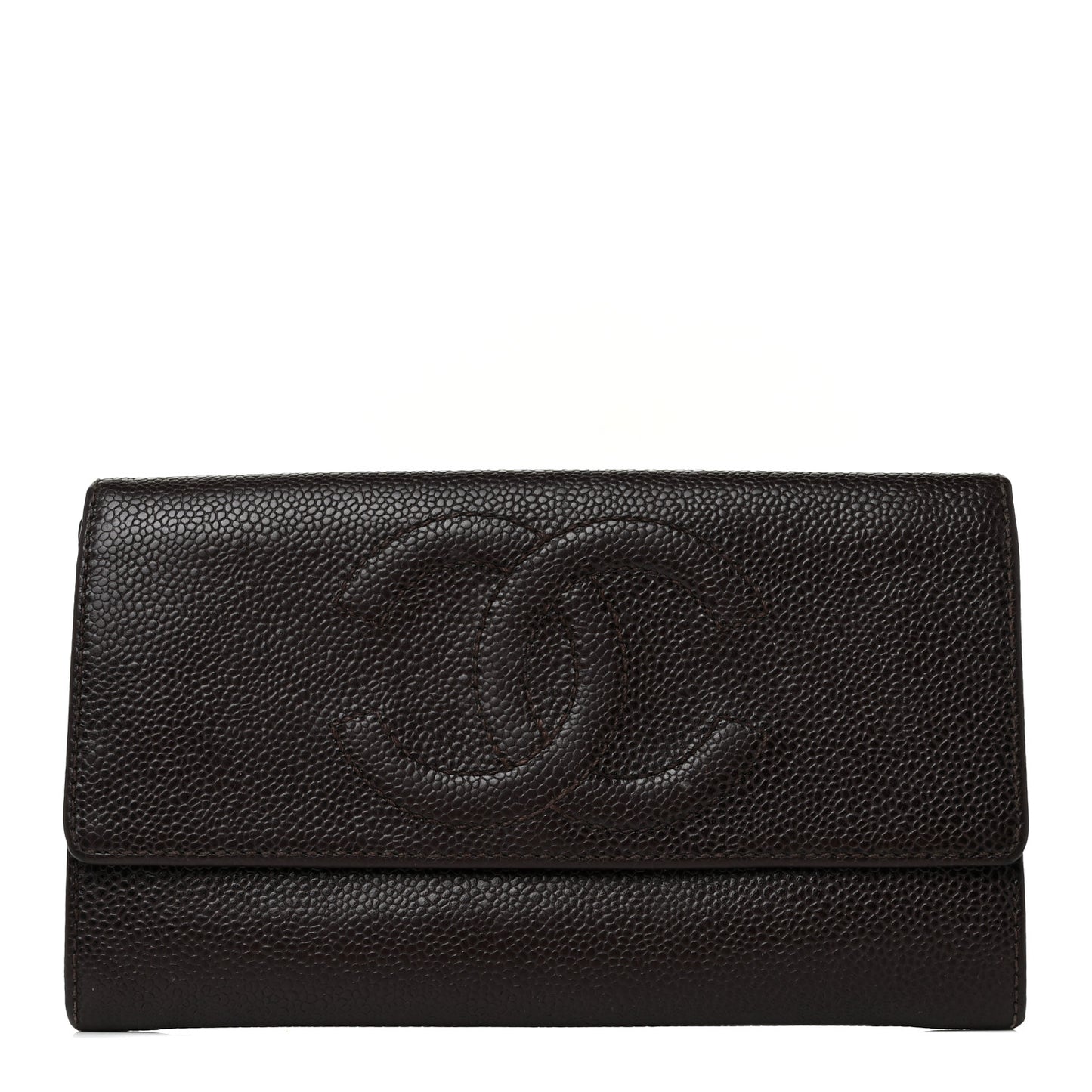 Caviar Timeless CC Flap Wallet Brown
