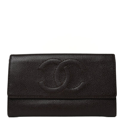 Chanel Caviar Timeless CC Flap Wallet Brown 1 of 9