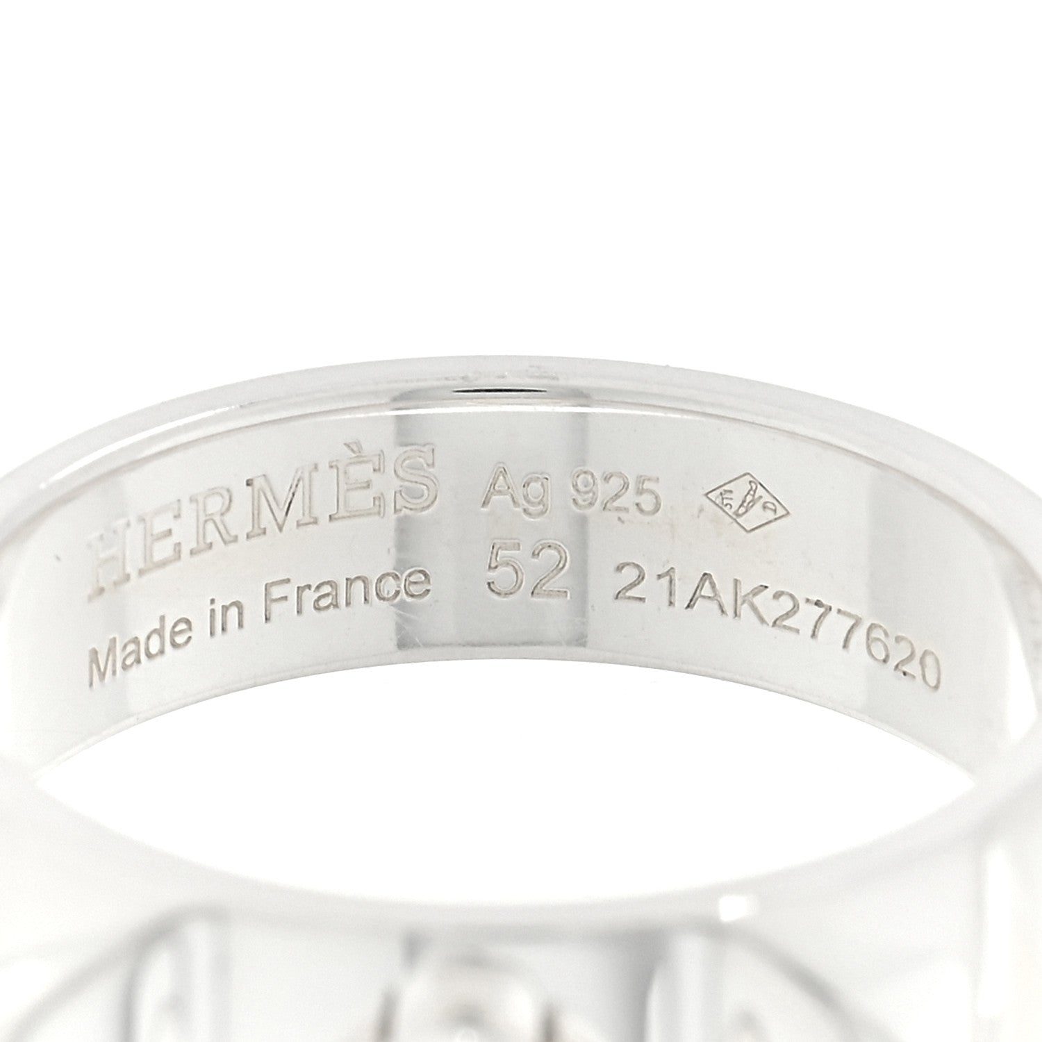 Hermes Sterling Silver PM Collier De Chien Ring 52 6 4 of 4