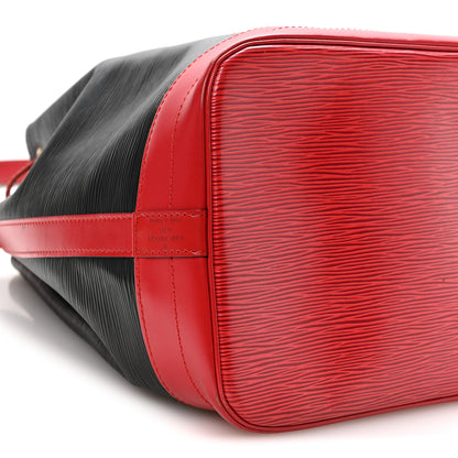 Louis Vuitton Epi Bi-Color Noe Castillan Red Black 9 of 10
