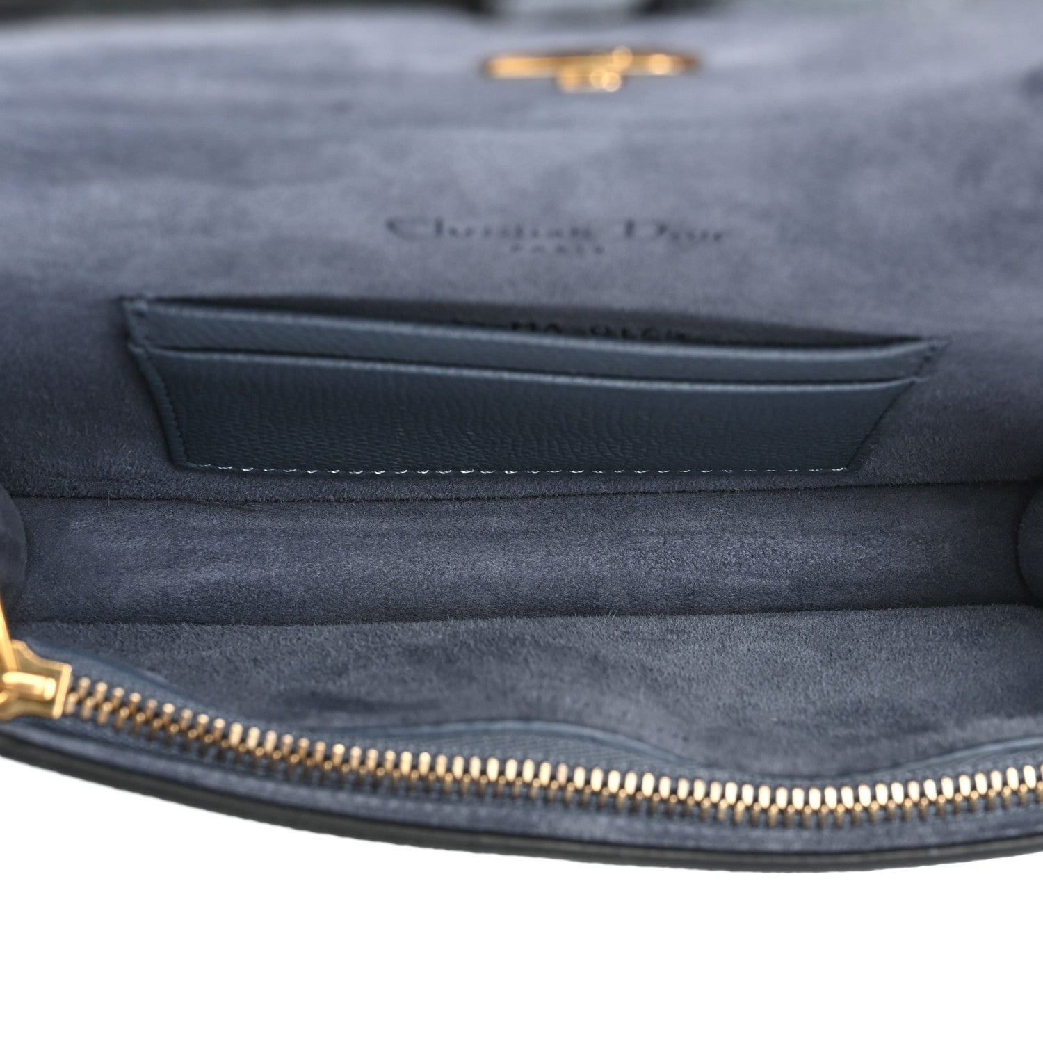 Christian Dior Grained Calfskin Saddle Belt Bag Denim Blue 5 of 12