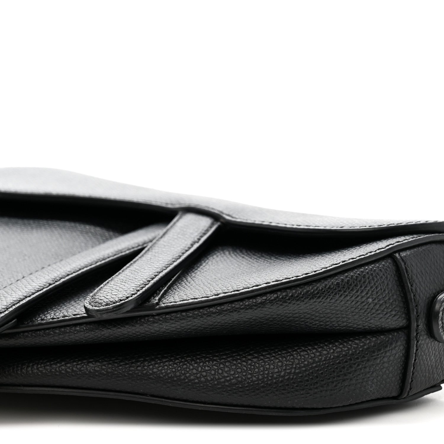 Christian Dior Grained Calfskin Mini Saddle Bag Black 9 of 9