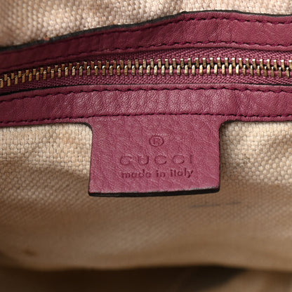 Gucci Pebbled Calfskin Medium Soho Chain Shoulder Bag Peonia Flower 6 of 15