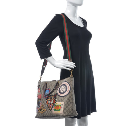 Gucci Soft GG Supreme Monogram Courrier Medium Crossbody Tote Beige New Acero 2 of 13