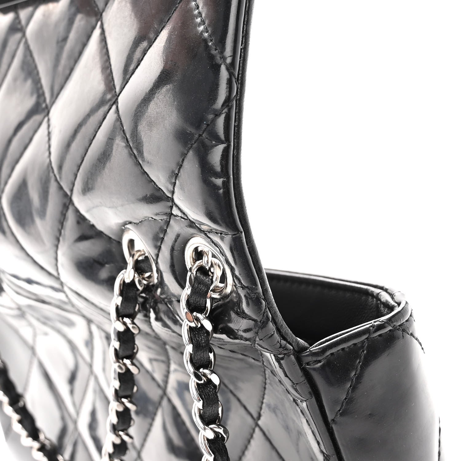Chanel Patent Quilted Mademoiselle East West Flap Black 12 of 15