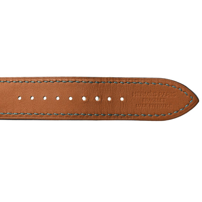 Hermes Epsom 38mm Apple Watch Double Tour Strap Bleu Paon 4 of 7