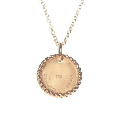 David Yurman 18K Yellow Gold Diamond Sapphire Moon and Stars Pendant Necklace 5 of 6