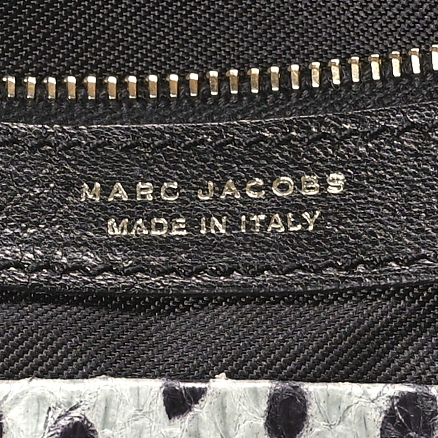 Marc Jacobs Calfskin Snakeskin Animal Print 1984 Bag Cloud Atlantic 6 of 13