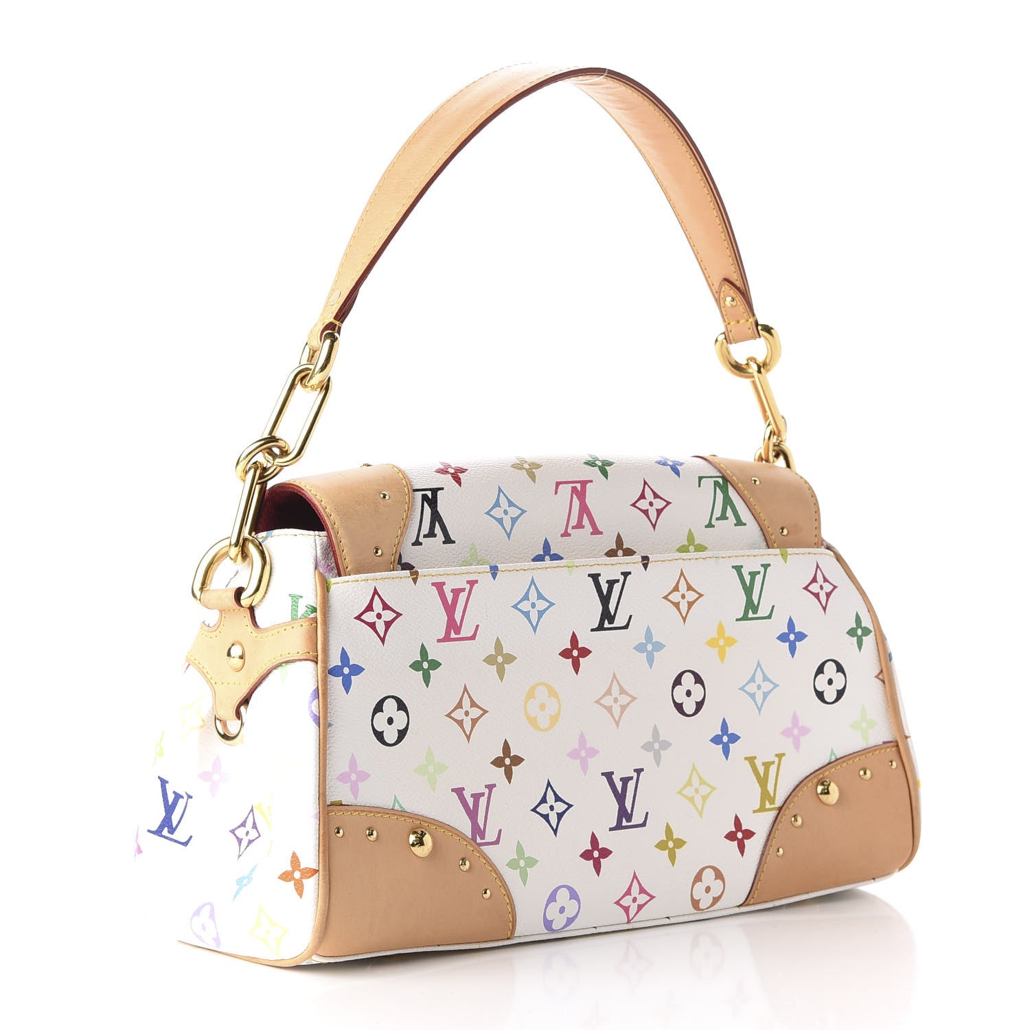 Louis Vuitton Monogram Multicolor Beverly MM White 3 of 11