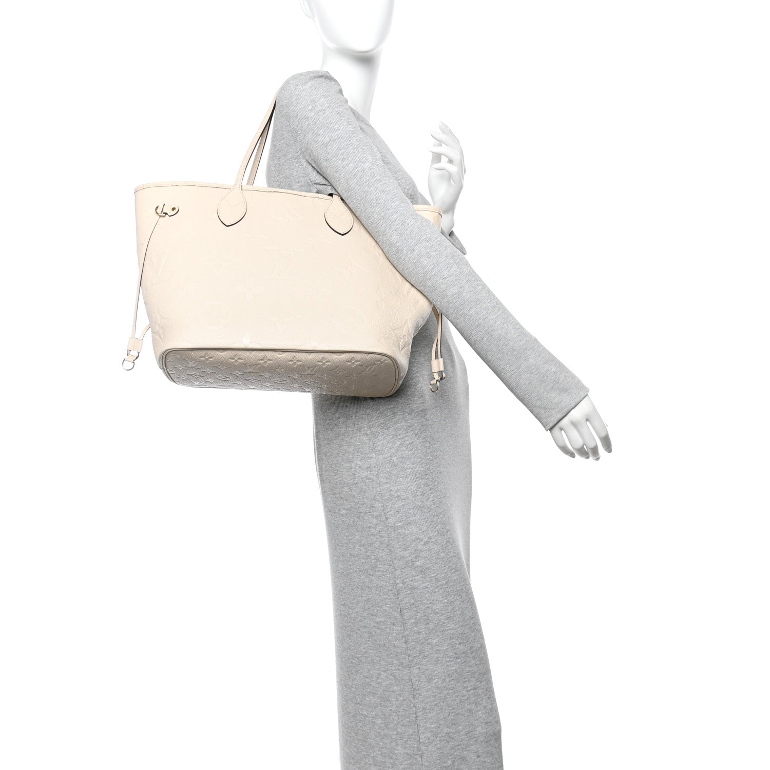 Louis Vuitton Empreinte Monogram Giant Neverfull MM Cream 2 of 16