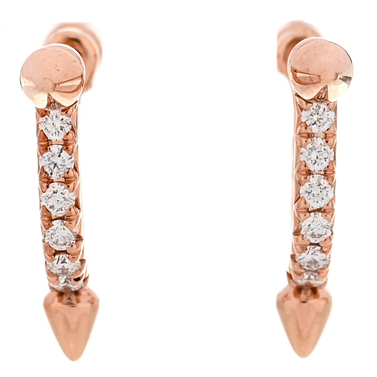 X PHARRELL 18K Rose Gold Diamond Small Titan Earrings