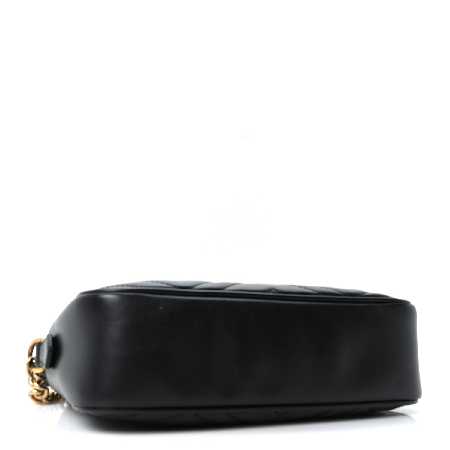 Gucci Calfskin Matelasse Small GG Marmont Chain Shoulder Bag Black 4 of 10