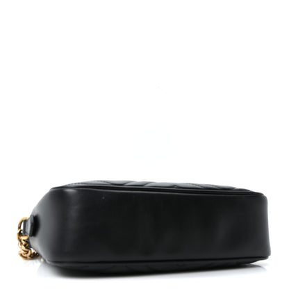 Gucci Calfskin Matelasse Small GG Marmont Chain Shoulder Bag Black 4 of 10
