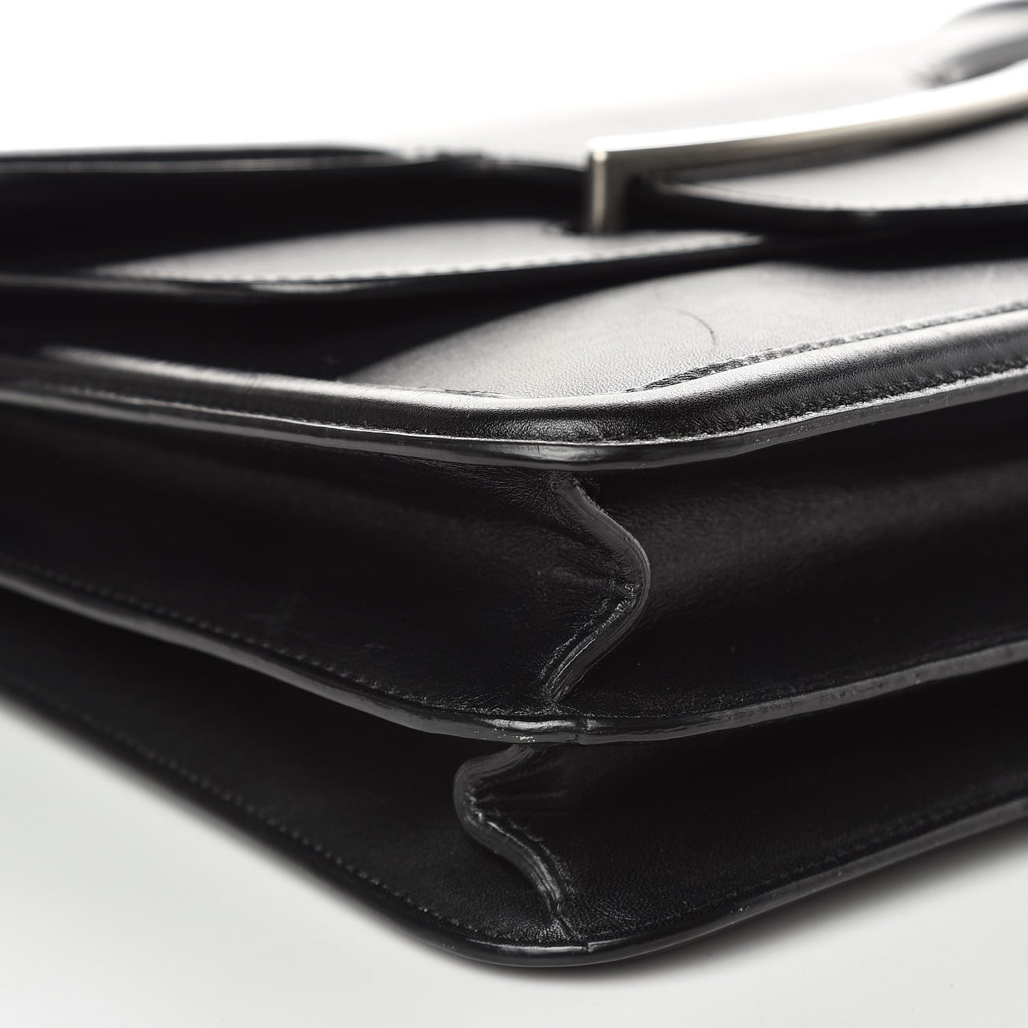 Calfskin Heroine Chain Satchel Black