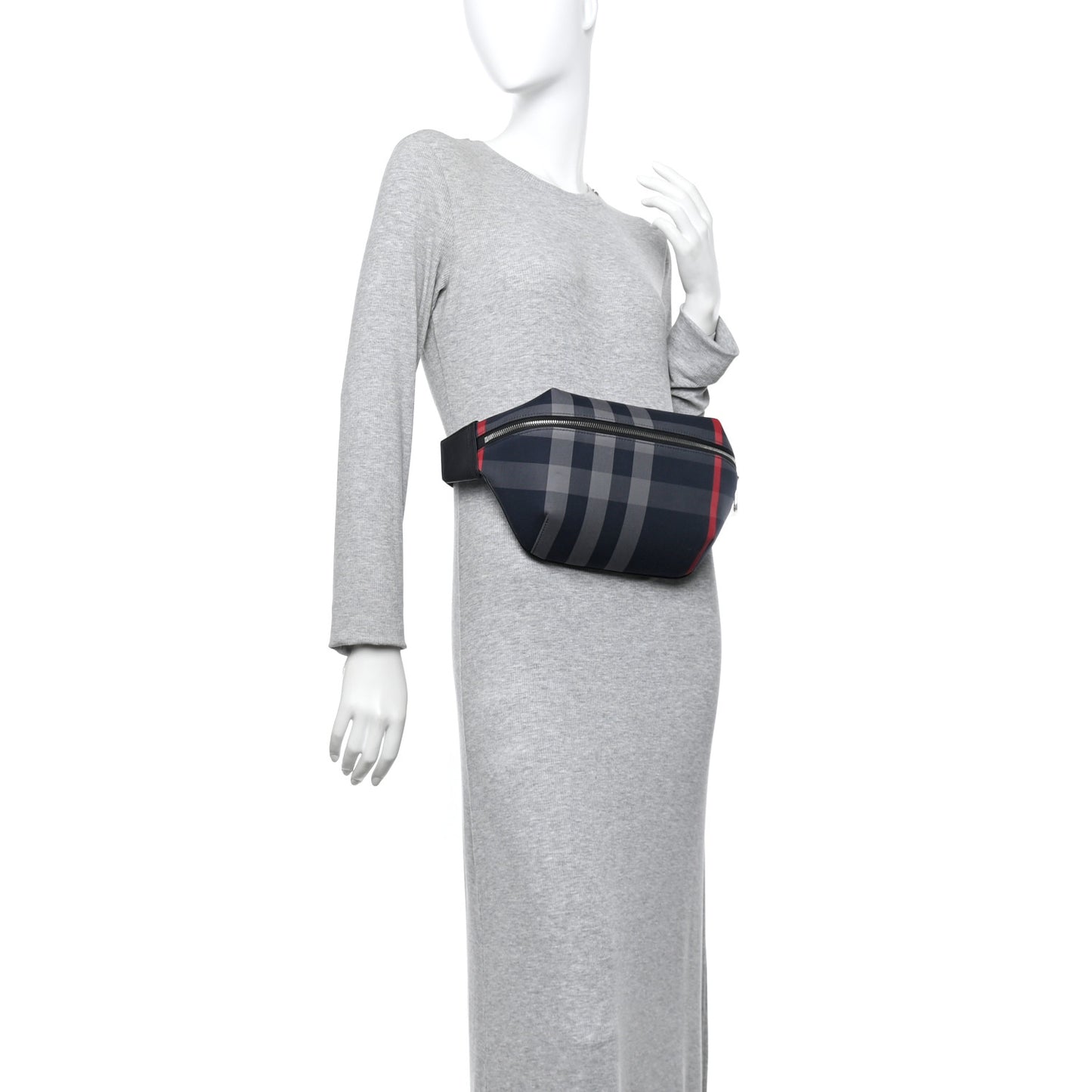 House Check Sonny Bum Bag Navy Grey