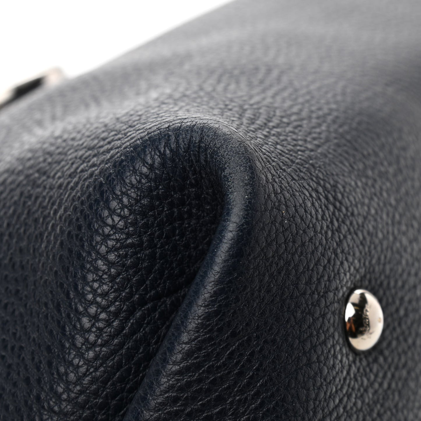 Grained Calfskin Sofia Satchel Navy