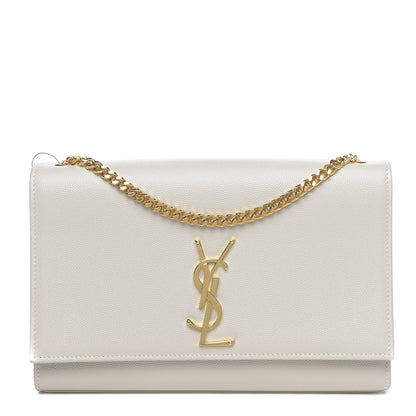 Saint Laurent Grain De Poudre Medium Classic Monogram Kate Satchel Crema Soft 1 of 9