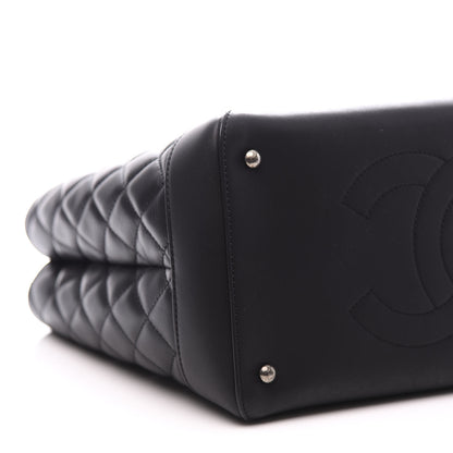 Chanel Calfskin Quilted Small Easy Shopping Tote Black 7 of 10