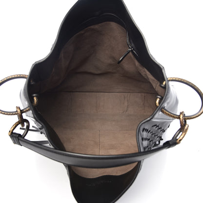 Bottega Veneta Nappa Intrecciato Fringe Large Brio Loop Hobo Black 5 of 11